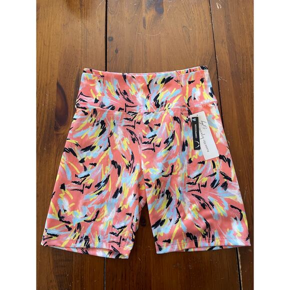 Nanette Lepore Pants - NWT Nanette Lepore Play Medium Womens Compression Shorts Peach Yellow Blue Black